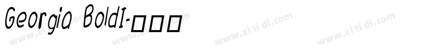 Georgia BoldI字体转换